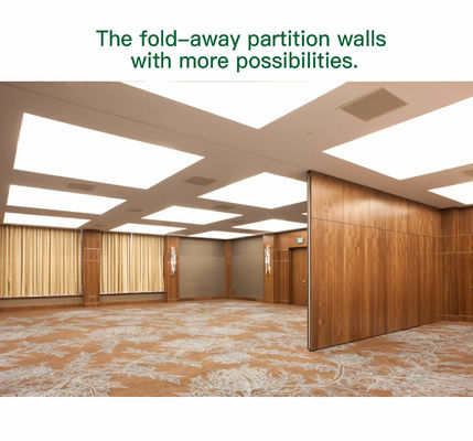 Un buen precio. Wooden Finish Movable Partition Wall with 304 Stainless Steel Roller and Dupont POM Roller for Office Framed Construction en línea