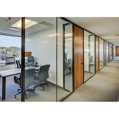 comprar División de vidrio plegable para oficinas, sala de reuniones, divisoria de vidrio con puerta. online manufacture
