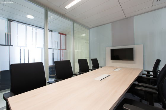 comprar Pared divisoria portátil de aluminio con marco fijo y marco de vidrio para edificios online manufacture