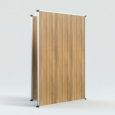 comprar Paredes de separación plegables flexibles, separación de aluminio a prueba de sonido con acabado de madera online manufacture