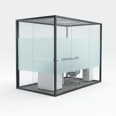 comprar Pared divisoria de vidrio de doble acristalamiento de oficina insonorizado desmontable online manufacture