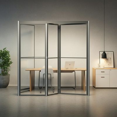 comprar Pista de aluminio de oficina panorámica Vidrio de las particiones de la pared para el plegado móvil online manufacture