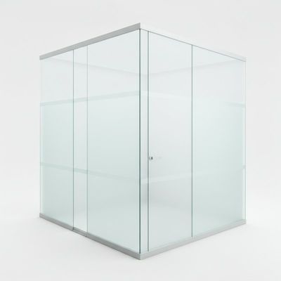 comprar Pared de vidrio aislada del sonido Divisores de oficina Marco de aluminio de vidrio aislado online manufacture