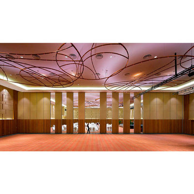 Pared divisoria móvil de madera de aluminio, pared divisoria plegable para oficina
