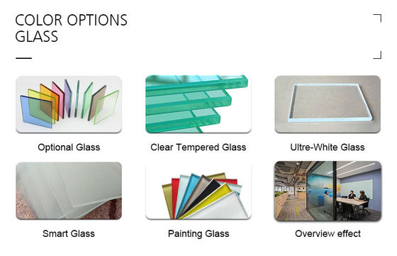 Un buen precio. Top Supported Modern Aesthetics Office Glass Partition Wall with Space Optimization en línea