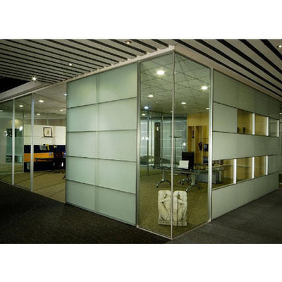 Pared divisoria de vidrio de altura completa templada modular para oficina