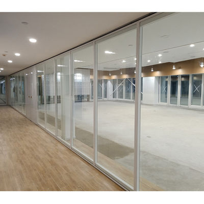 Pared divisoria de vidrio de marco de aluminio único para sala de reuniones de oficina