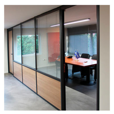 Paredes divisorias de aluminio de vidrio único AE para deslizamiento plegable