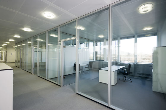 Cuadro de aluminio de pared divisoria de vidrio de oficina insonorizado con panorámica