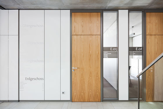 Cuadro de aluminio de vidrio corredizo templado para oficinas