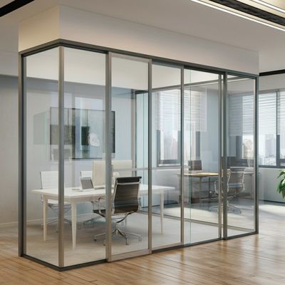 Un buen precio. Pared divisoria de vidrio de doble acristalamiento de oficina de aluminio en línea