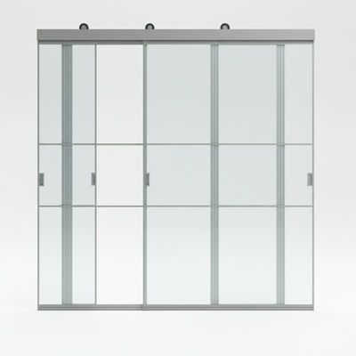 Portable templado deslizante de doble acristalamiento de la pared divisoria de vidrio de oficina para la habitación