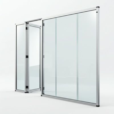 Un buen precio. Pared divisoria de vidrio plegable doble de oficina sin marco para centro de conferencias en línea