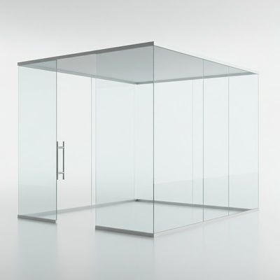 100 mm de espesor Soluciones modernas de vidrio sin marco para divisorias y divisorias de oficina