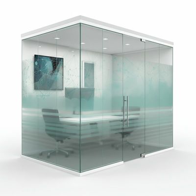 Un buen precio. Pared de vidrio sin marco con vidrio de arte para diseño de oficina moderno en línea