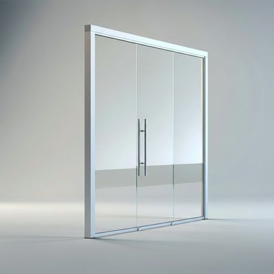 Cuadro de aluminio de vista completa pared divisoria de vidrio de vidrio único para oficinas modernas