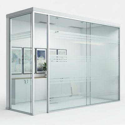 Cuadro de aluminio para oficinas panorámicas pared divisoria de vidrio para deslizamiento suspendido