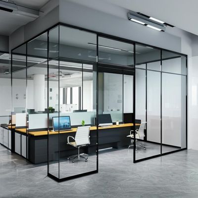 Un buen precio. Single Glazed Aluminium Frame Glass Partition Wall with 30-42dB Sound Insulation and Customizable Design for Sturdy Durable Office Use en línea